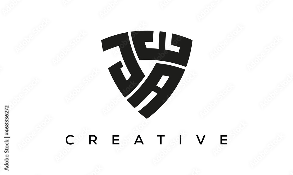 JAE letters logo, security Shield logo vector JAE letters logo, security Shield logo vector