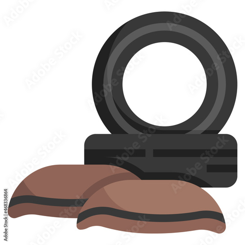 AMBUSH flat icon,linear,outline,graphic,illustration