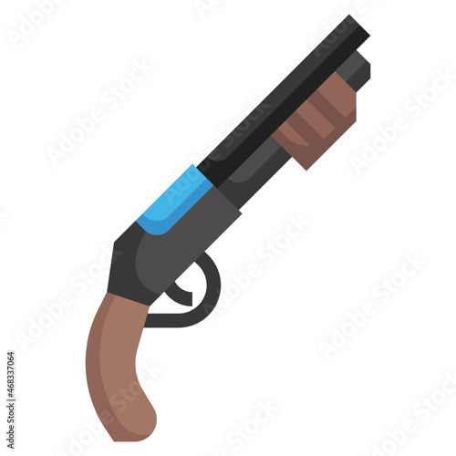 SHOTGUN flat icon,linear,outline,graphic,illustration