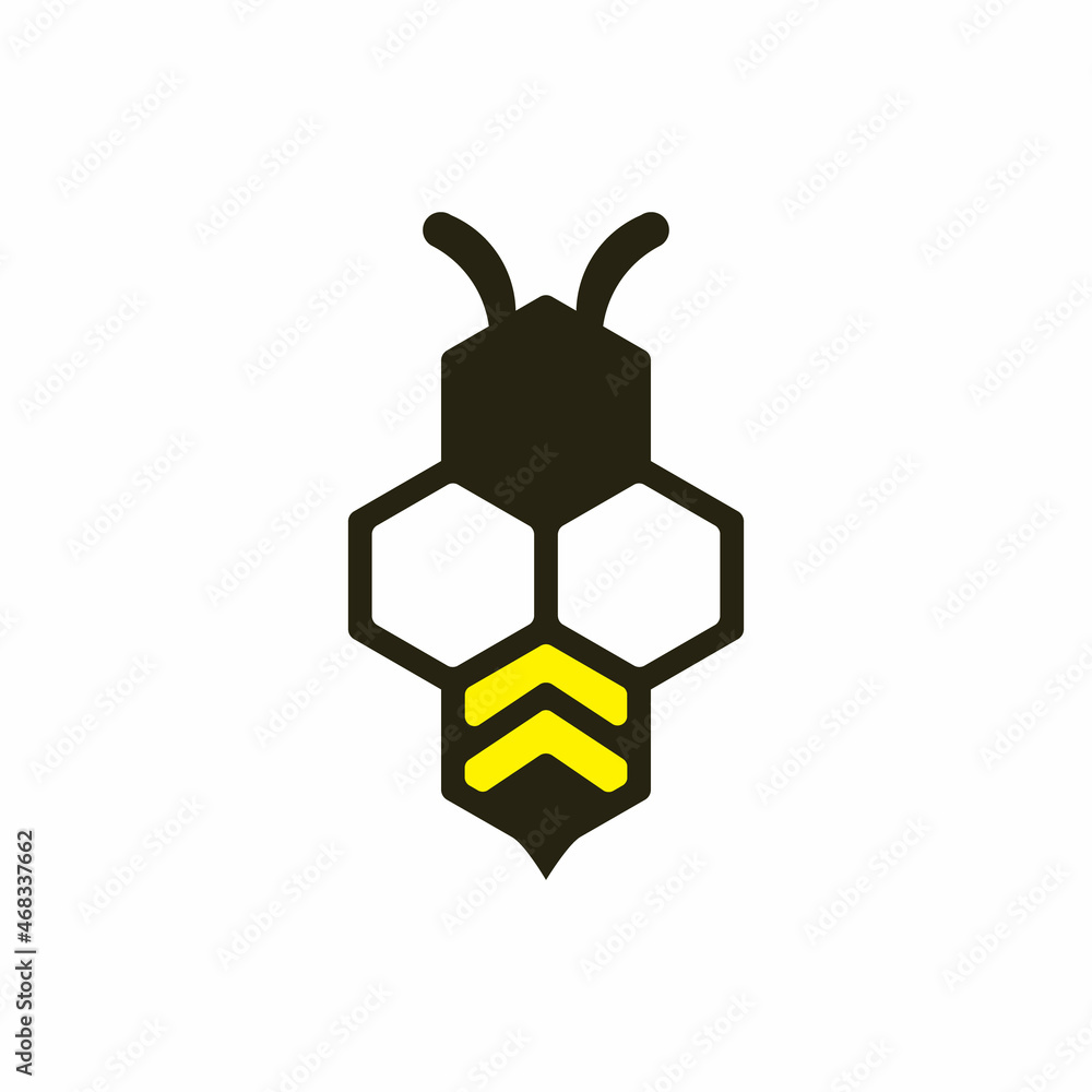 Obraz premium Hexagon Bee Logo
