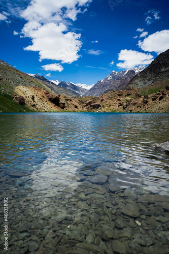 Vertical shot of the Deepak Tal lake in India photo