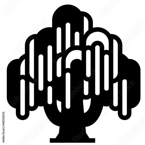 Tree willow icon 
