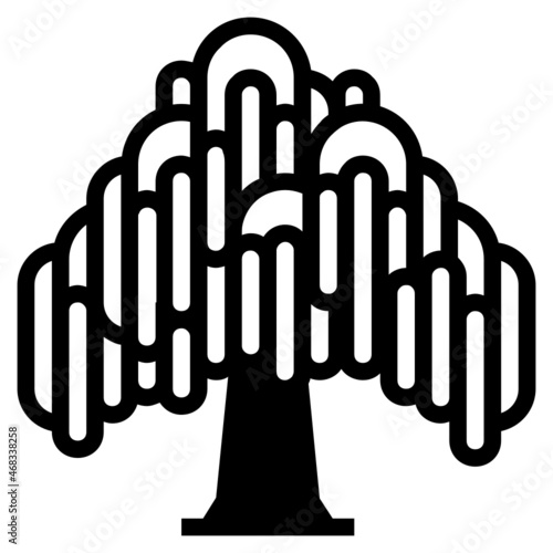 Tree willow icon 