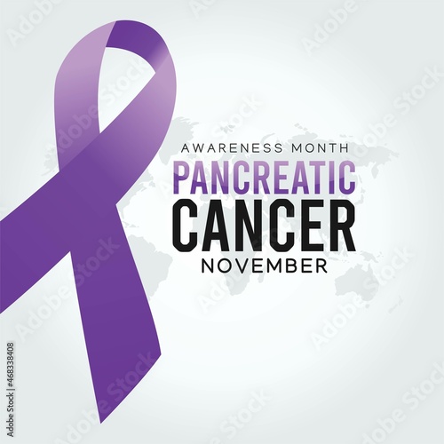 Pancreatic cancer awareness month vector illustration