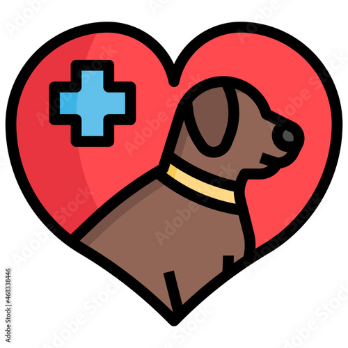 VETERINARY SERVICES Filled Outline