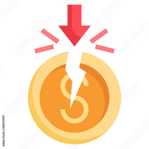 BANKRUPTCY flat icon