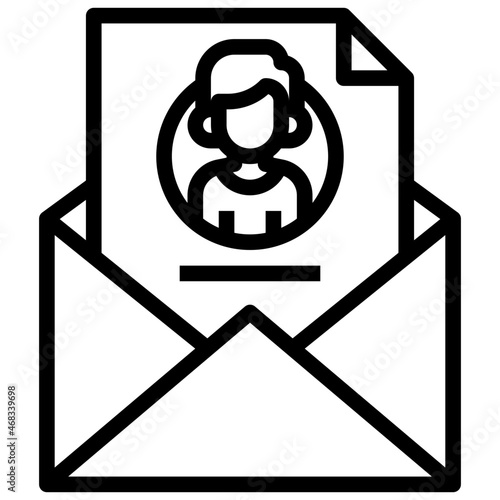 OFFER LETTER line icon