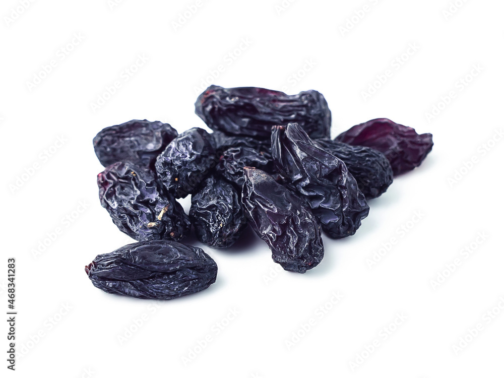 Dried raisins isolated on white background. Dried raisins isolated on white background.