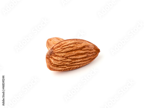 Almond on white background. Almond isolated.
