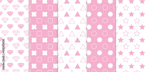 Cute soft baby pink color free vector pattern for kids or children bedroom or nursery art projects 