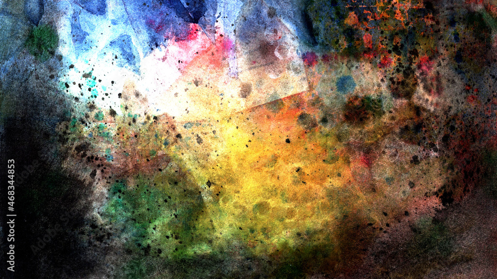 colorful abstract hand-painted textured watercolor background
