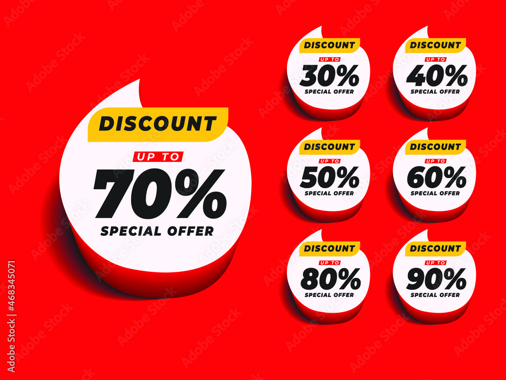 Set discount label for promotion template. 50% off Stock Vector | Adobe ...