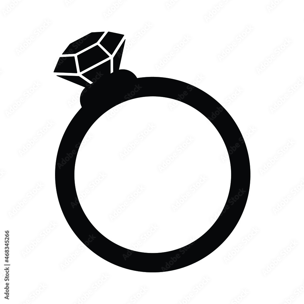 Ring, diamond, gold, gift, crystal, wedding, gem icon. Black vector design. Ring, diamond, gold, gift, crystal, wedding, gem icon. Black vector design.