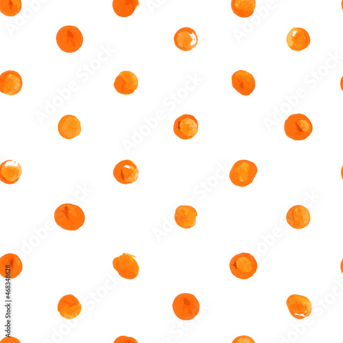 Fototapeta Naklejka Na Ścianę i Meble -  Vector seamless pattern. Yellow watercolor spots on a white background. Texture for decoration in the grunge style of textile, paper, interior design. 