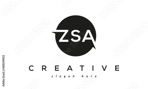ZSA creative circle letters logo design victor	 photo