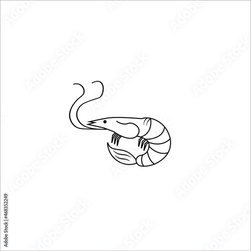 shrimp icon vector illustration symbol, food
