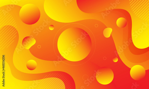 Abstract orange background with circles. Vector illustration