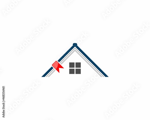 Open book page forming a roofing house