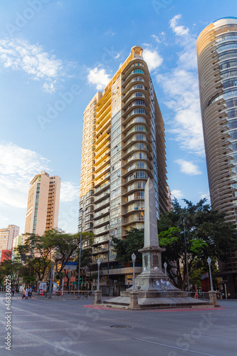 BELO HORIZONTE, MINAS GERAIS, BRAZIL - SEPTEMBER 5, 2021: 7 Square (Praça Sete) 