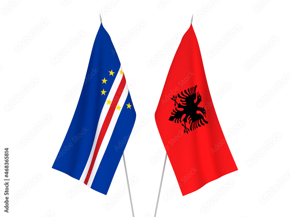 Republic of Albania and Republic of Cabo Verde flags