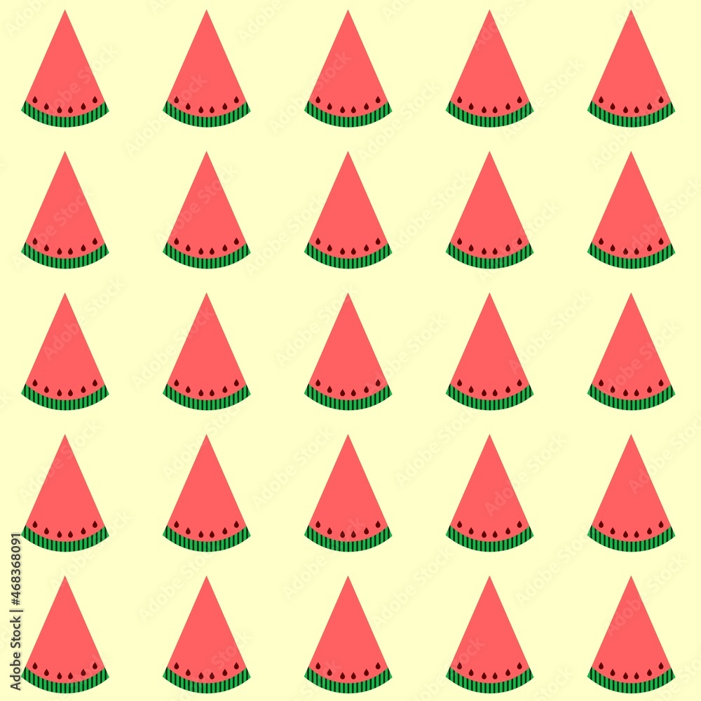 背景イラスト 三角スイカ パステルカラー Stock イラスト Adobe Stock