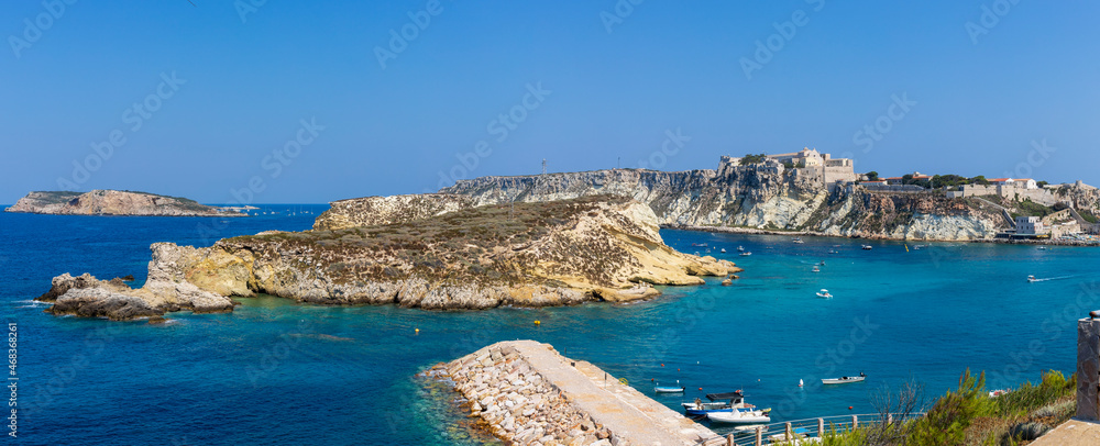 Panoramic view of the archipelago of the Tremiti Islands, Puglia, Italy.