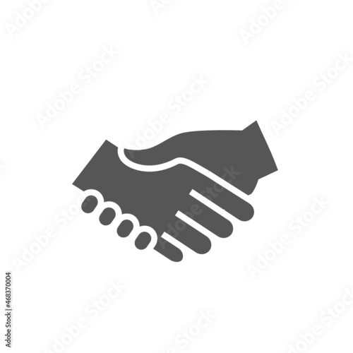 Handshake icon vector isolated on white background. Trendy handshake icon in flat style. Template for app, ui and logo, vector illustration, eps 10