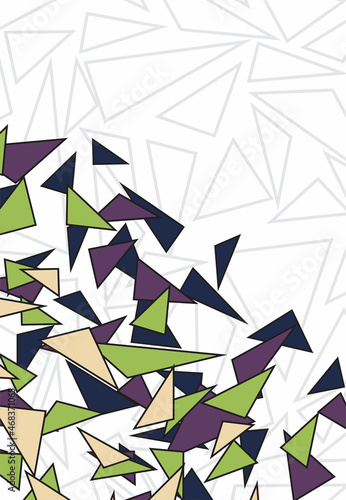 Simple background with colorful irregular triangle pattern