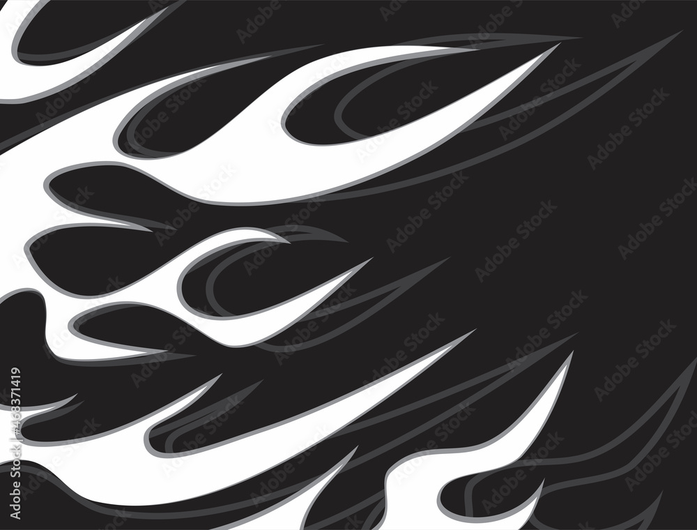 Obraz premium Simple black and white background with flame pattern