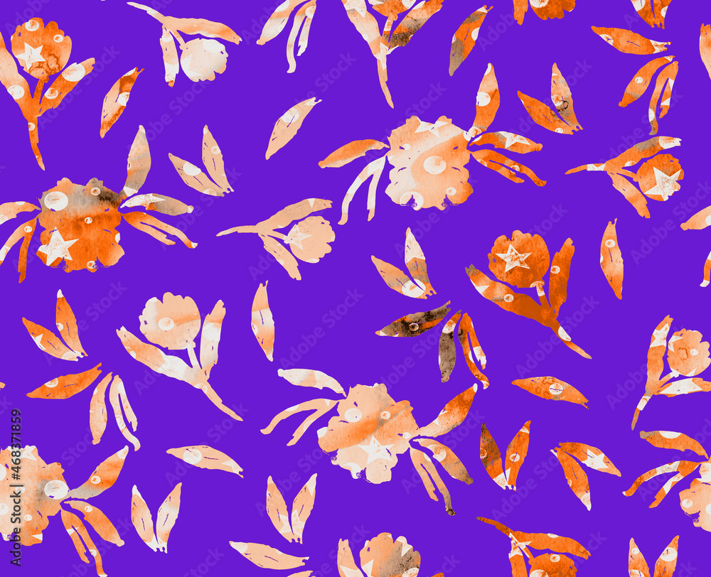 Grunge Brush Flowers Star Dots Textured Detailed Seamless Pattern Allover Print Trendy Fashion Colors Perfect for Allover Fabric Print or Wall Paper Grunge Brush Flowers Star Dots Textured Detailed Seamless Pattern Allover Print Trendy Fashion Colors Perfect for Allover Fabric Print or Wall Paper