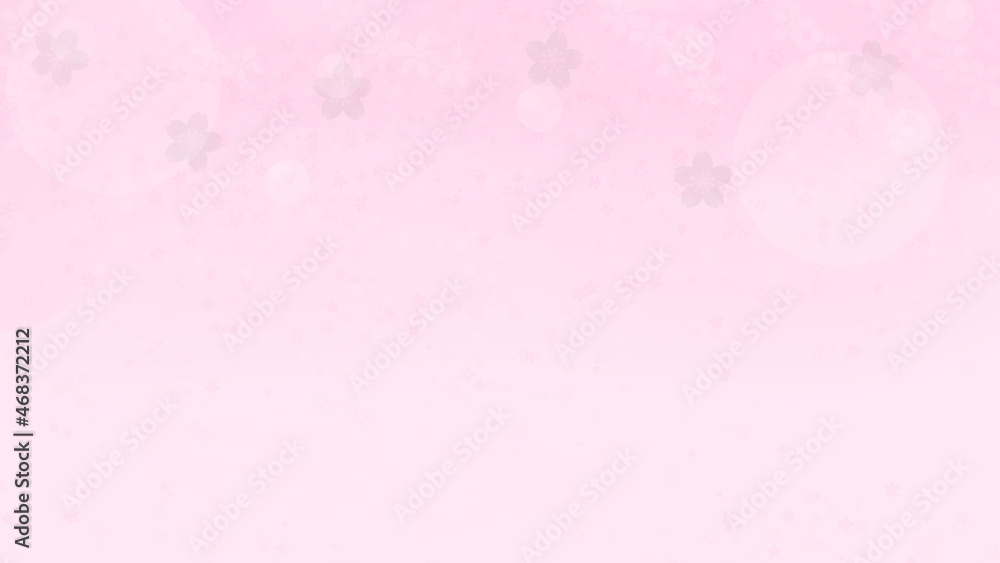 ピンク色の桜背景　イラスト