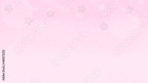 ピンク色の桜背景　イラスト