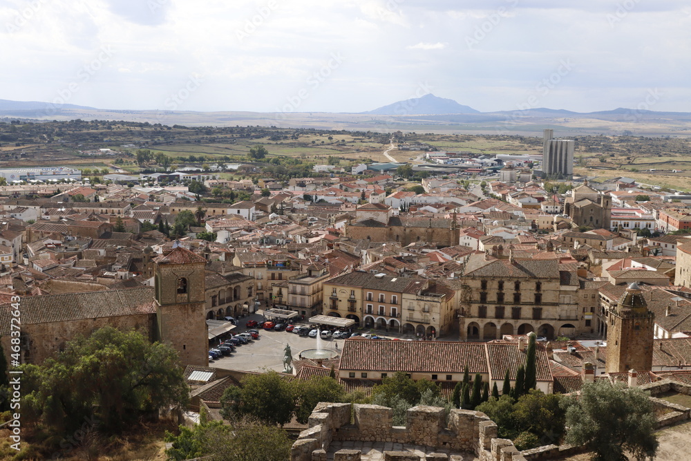 Aerial view of Trujillo, Spain