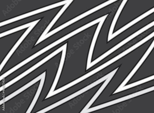 Abstract black and white background with repeated sharp lines pattern