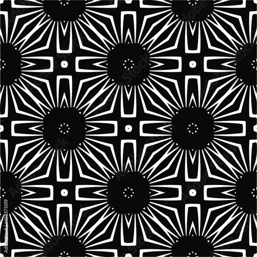  Vector geometric seamless pattern.Modern geometric background with abstract shapes.Monochromatic Repeating Patterns.Endless abstract texture.black ornament for design.