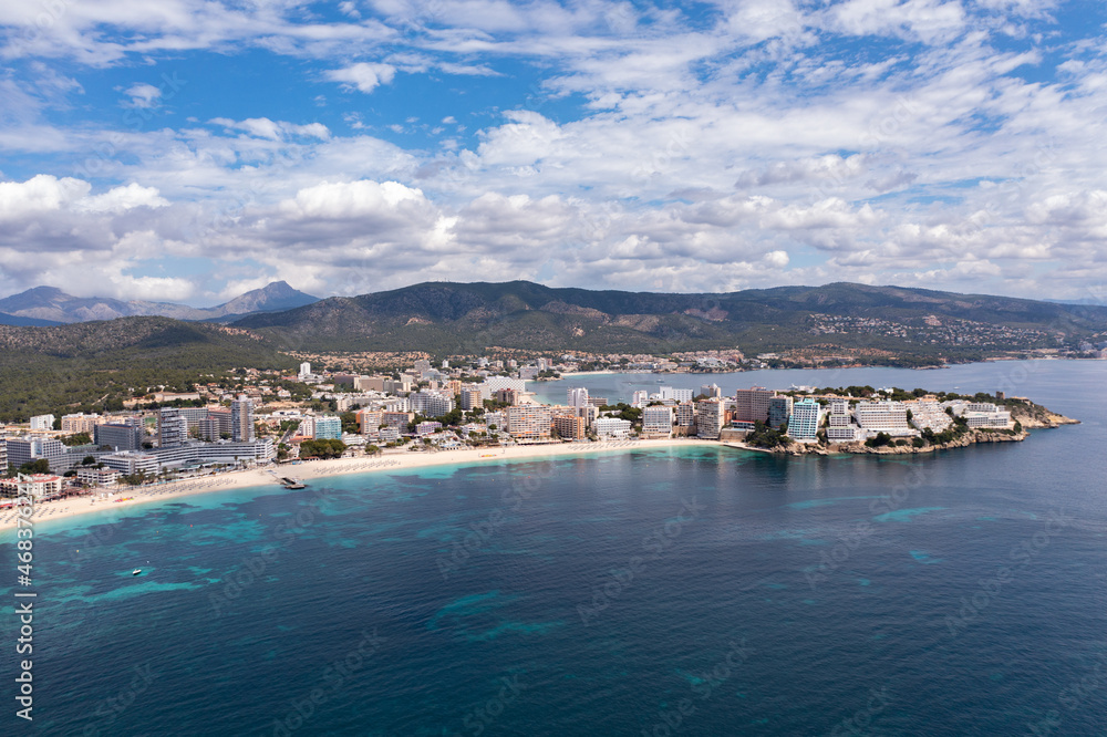 drone photo of spanish coast