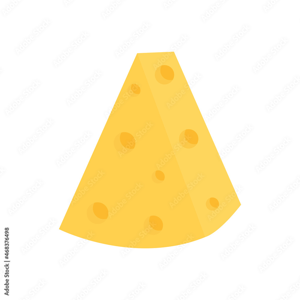 Vector illustration of cheese. Triangular slices of cheese. isolated on a white background, simple minimal style. Vector illustration of cheese. Triangular slices of cheese. isolated on a white background, simple minimal style.