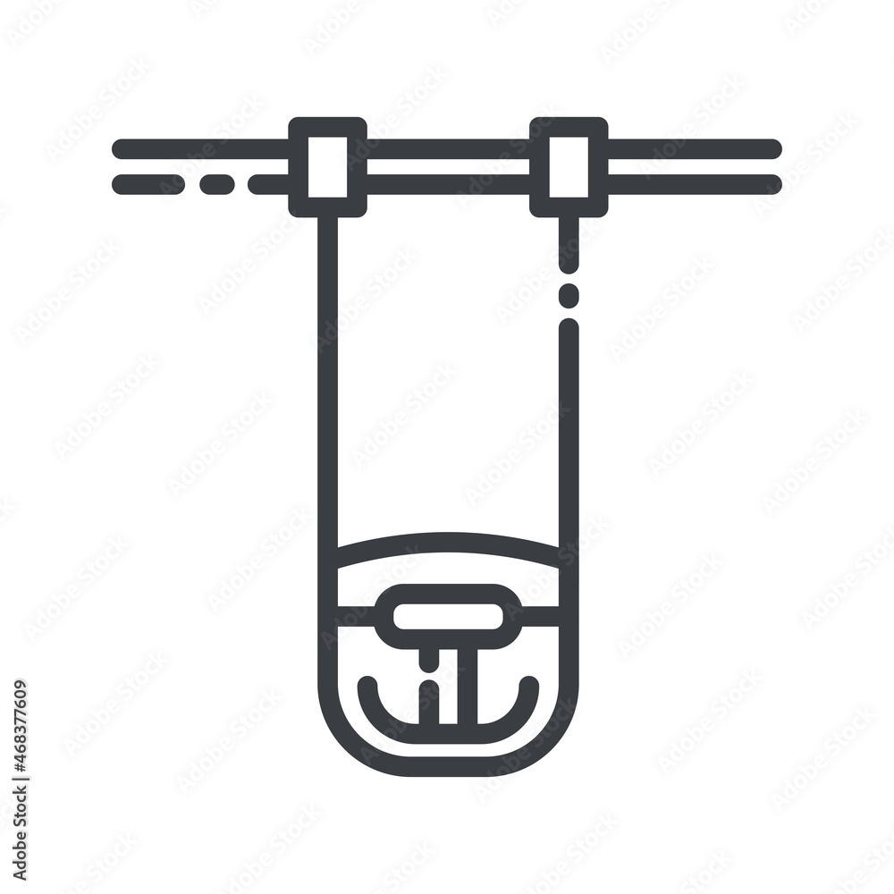Baby swing line icon isolated on transparent background Baby swing line icon isolated on transparent background