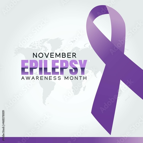 November is Epilepsy Awareness Month Vector Illustration