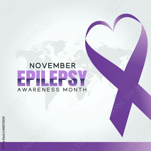 November is Epilepsy Awareness Month Vector Illustration