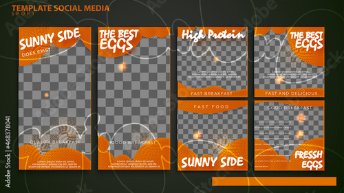 breakfast scrambled eggs flyer template