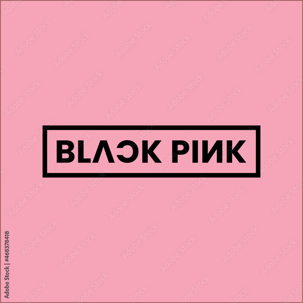 blackpink logo kpop logo korean music vector de Stock | Adobe Stock