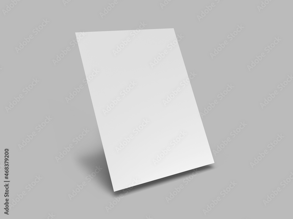 Flyer Paper 3D Illustration Mockup Scene Flyer Paper 3D Illustration Mockup Scene
