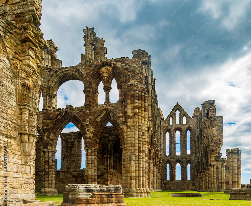Sunshine on Whitby Abbey, North Yorkshire