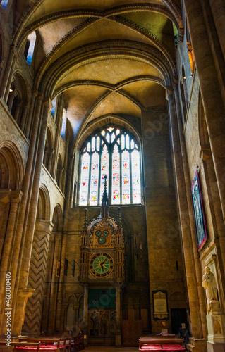 Interior of Durham cathedral medieval religious building