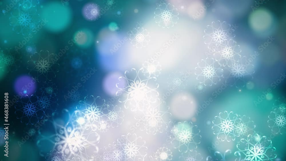 3DBeautiful colorful bokeh snowflakes and unfocused bokeh light background. Abstract Falling snow flakes Snowflakes Particles 4K Loop Animation Background. Merry Christmas, New year, Wedding, Celebra 3DBeautiful colorful bokeh snowflakes and unfocused bokeh light background. Abstract Falling snow flakes Snowflakes Particles 4K Loop Animation Background. Merry Christmas, New year, Wedding, Celebra