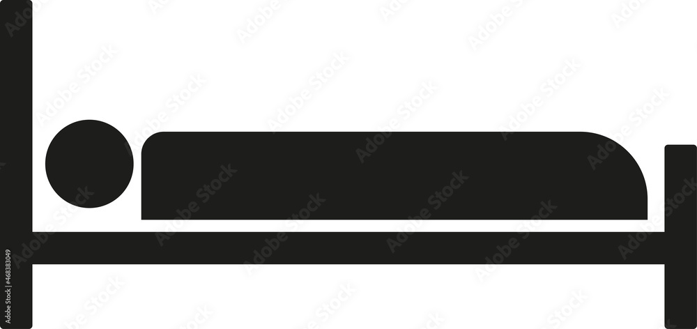 Sleeping bed icon sign. Signs and symbols. Sleeping bed icon sign. Signs and symbols.