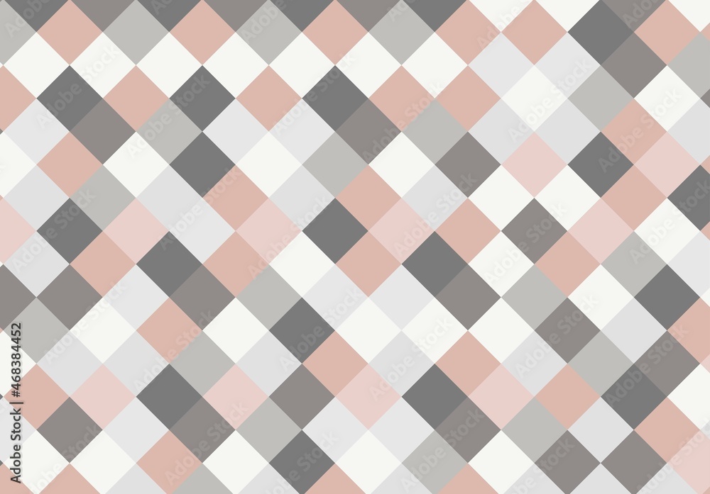 Geometric grey and pink pattern. Brown rhombus pattern. Geometric grey and pink pattern. Brown rhombus pattern.