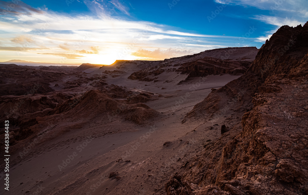 Geografía del Valle de la Luna del Desierto de San Pedro de Atacama. Chile