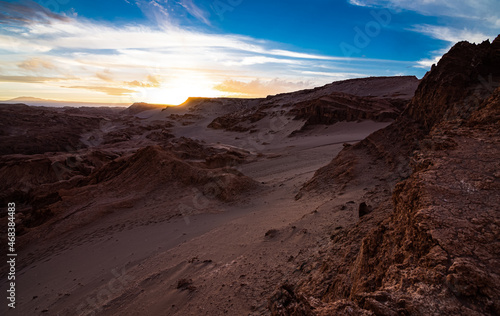 Geografía del Valle de la Luna del Desierto de San Pedro de Atacama. Chile